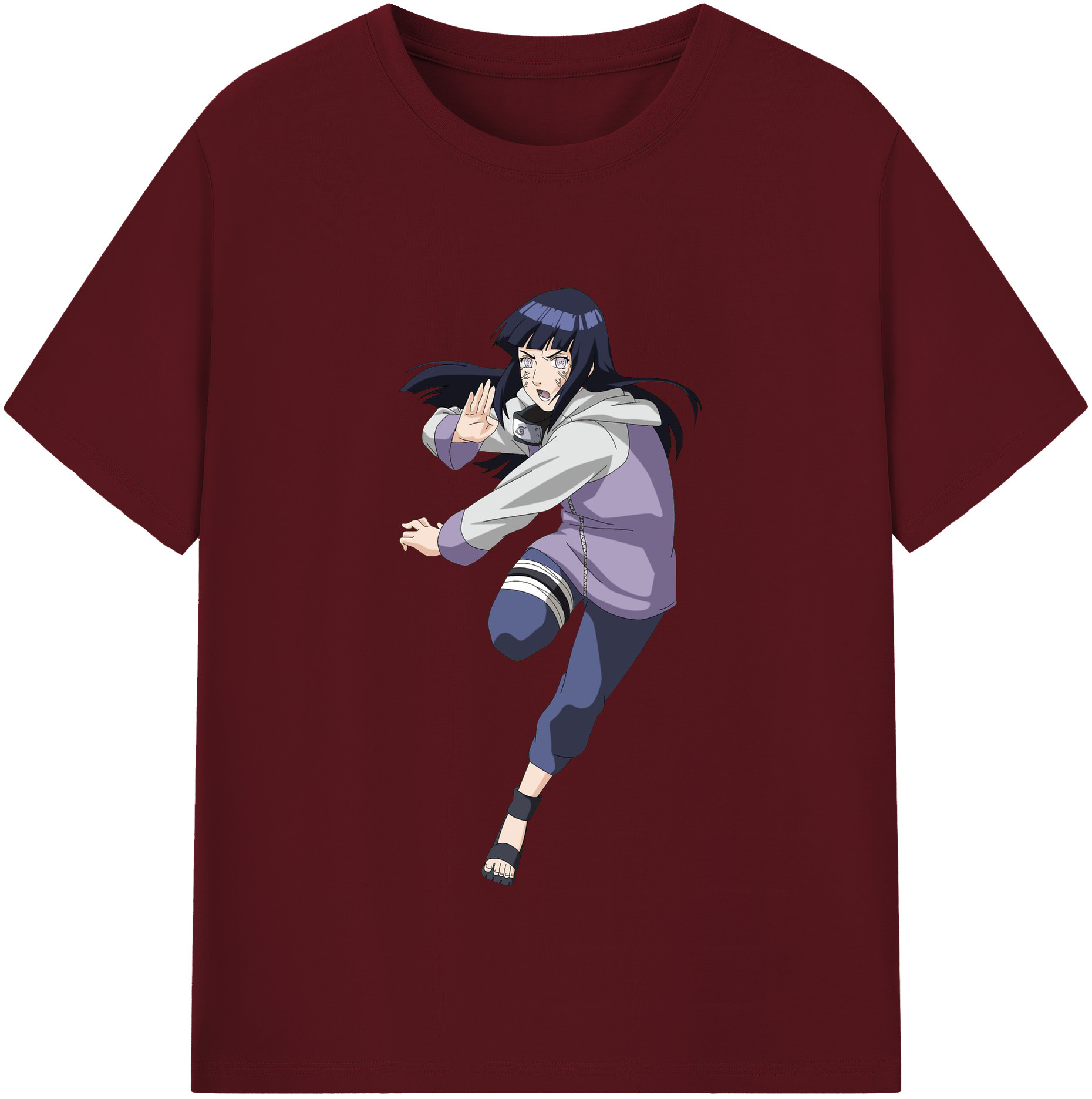 （画像用） NARUTO -ナルト- 日向ヒナタ Hyūga Hinata 綿100％半袖Tシャツ（フロントプリント）